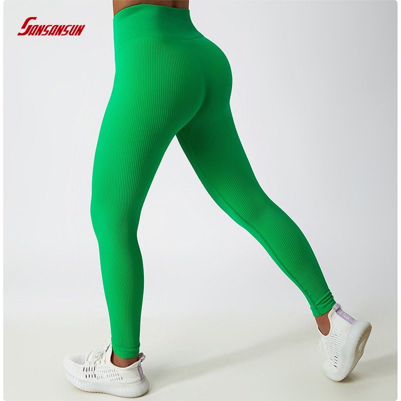 Customized Activewear Polyester Spandex High Waisted Women Active