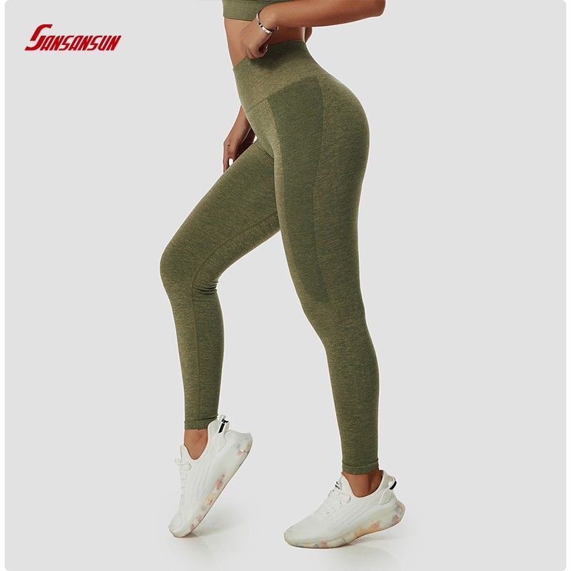 Supply Customized Butt Lifting Hip Pads Yoga Pants Solid Color Gym Fitness  Women Yoga High Waist Sports Flared Pants leggings for women