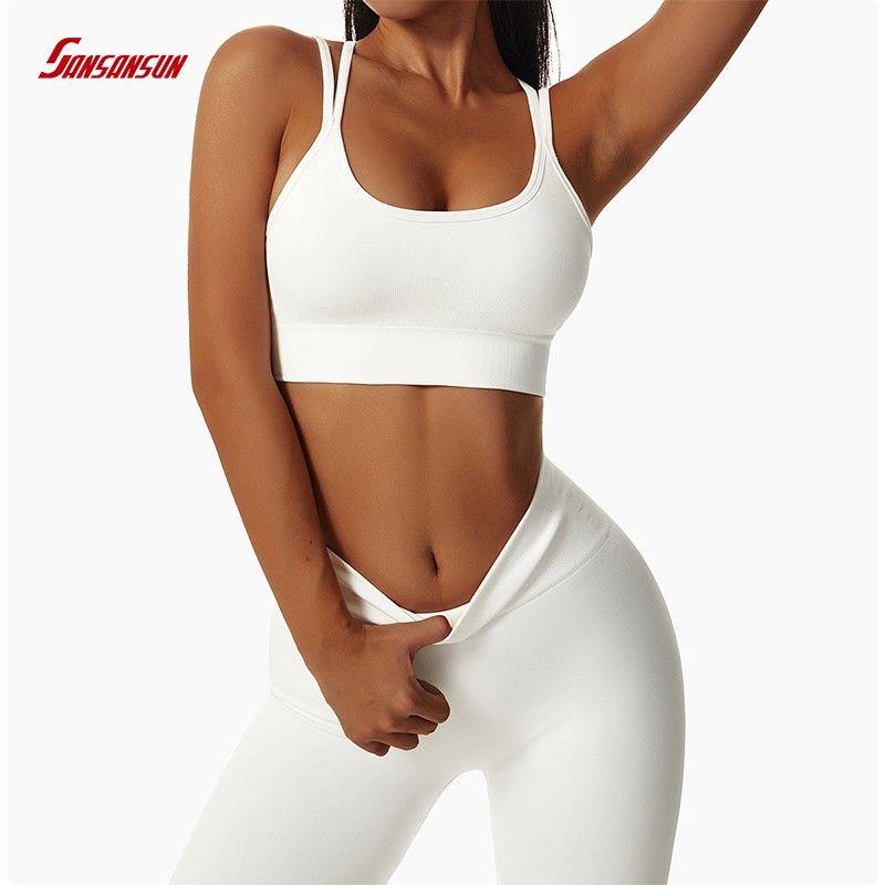 China Custom Gym Sports Bra Sets Fitness Leggings Nylon Clothes Set Yoga  Wear factory and suppliers