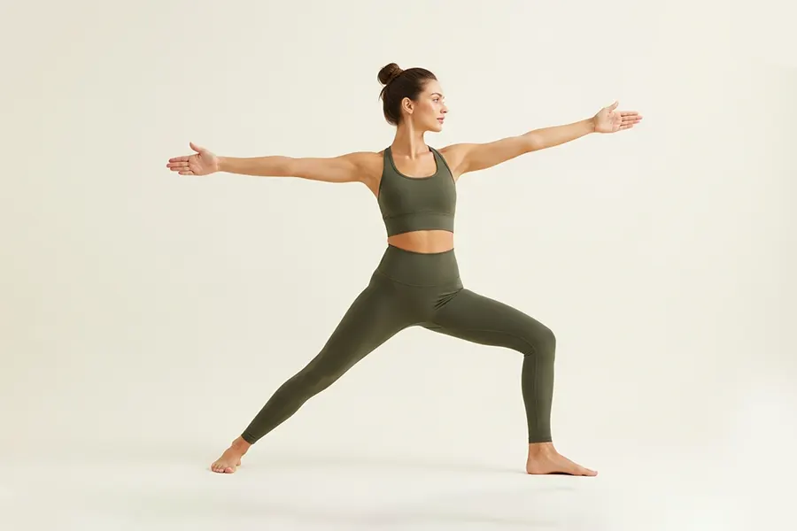 Adult women wearing customized high-quality yoga clothes for yoga practice