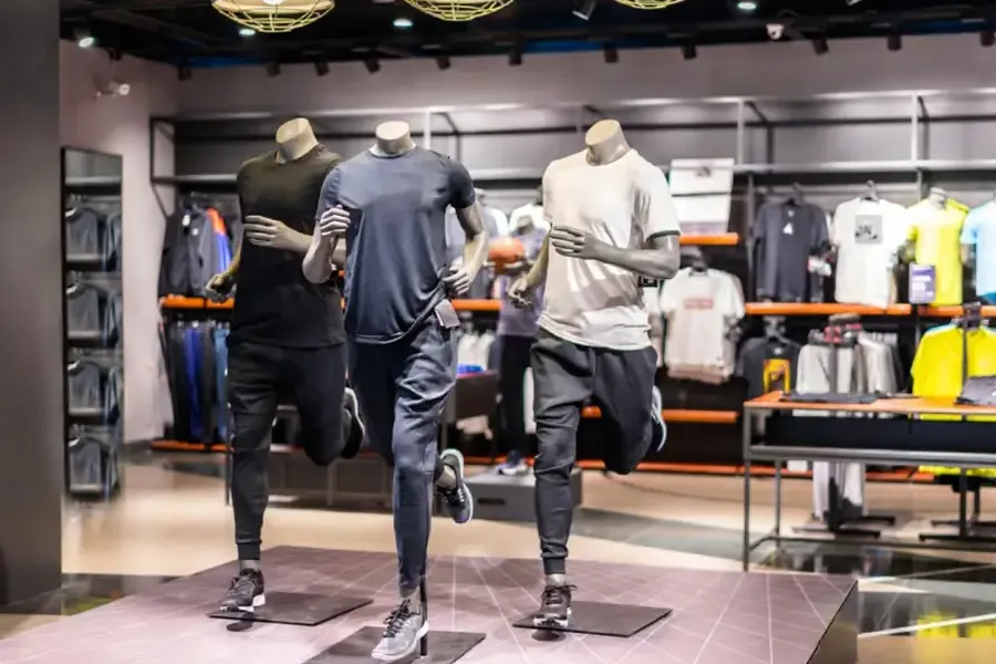 Sports clothing stores within shopping centers