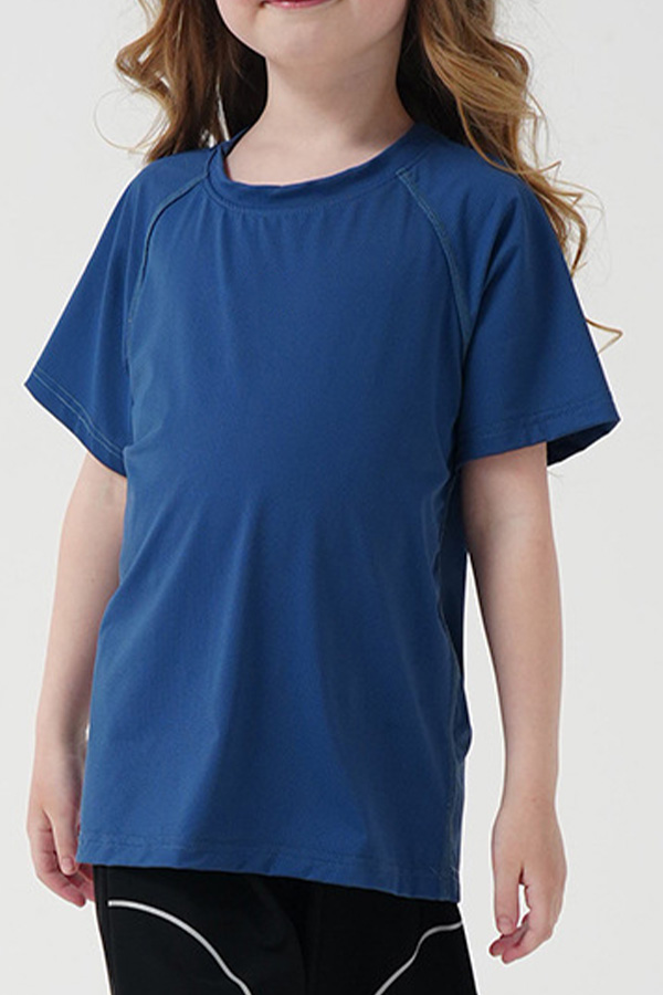 kids' athletic tees green T01X25037