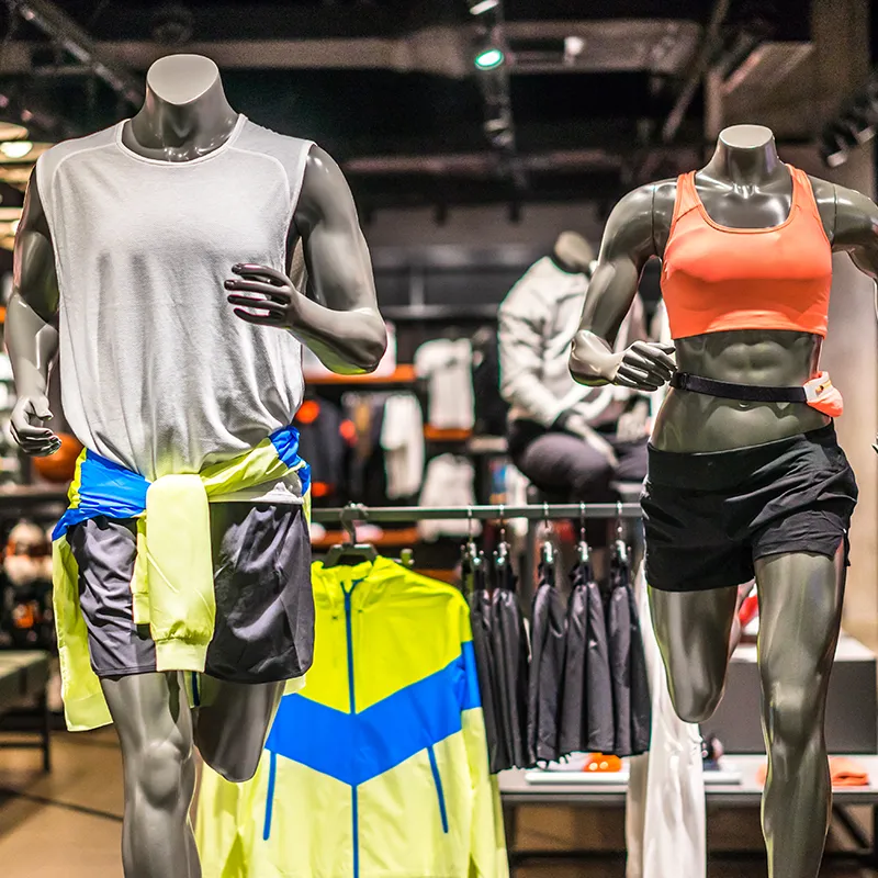 sport clothes store in shopping mall