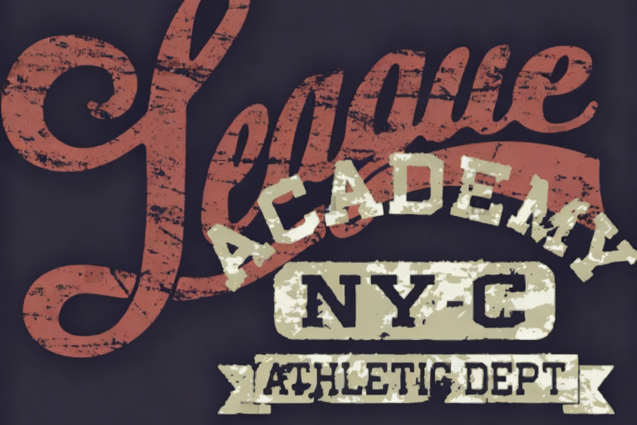 Vintage print for sportswear apparel