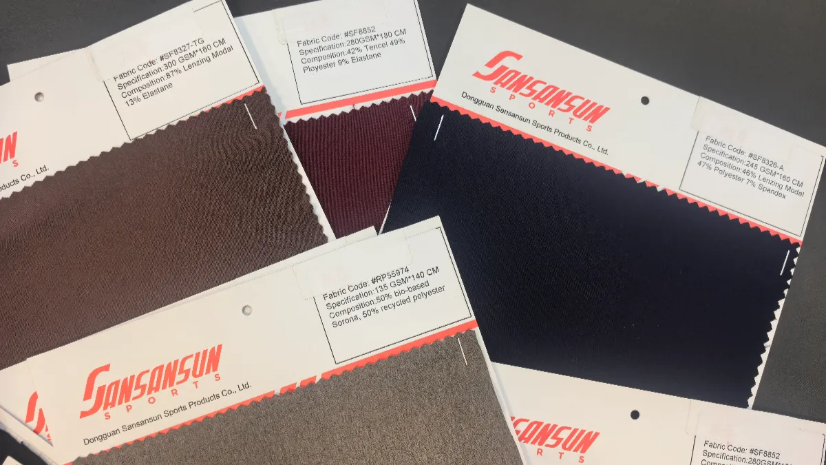 sansan sustainable activewear fabrics