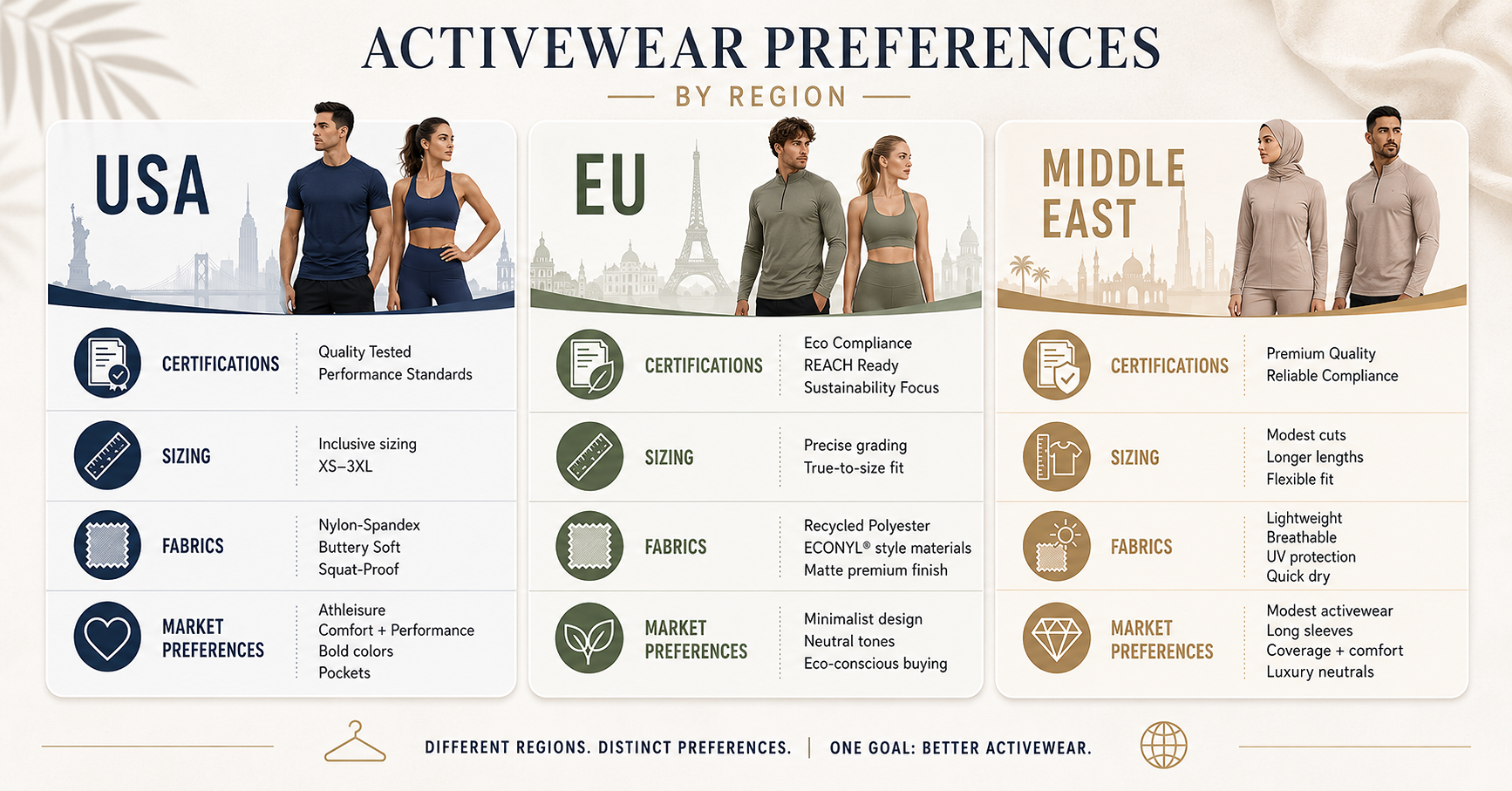 США, EU, and Middle East Wholesale Comparison