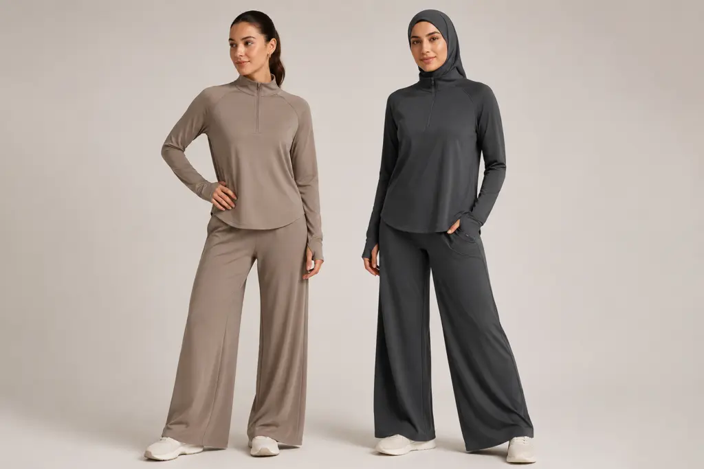 Wide-Leg Yoga Trousers